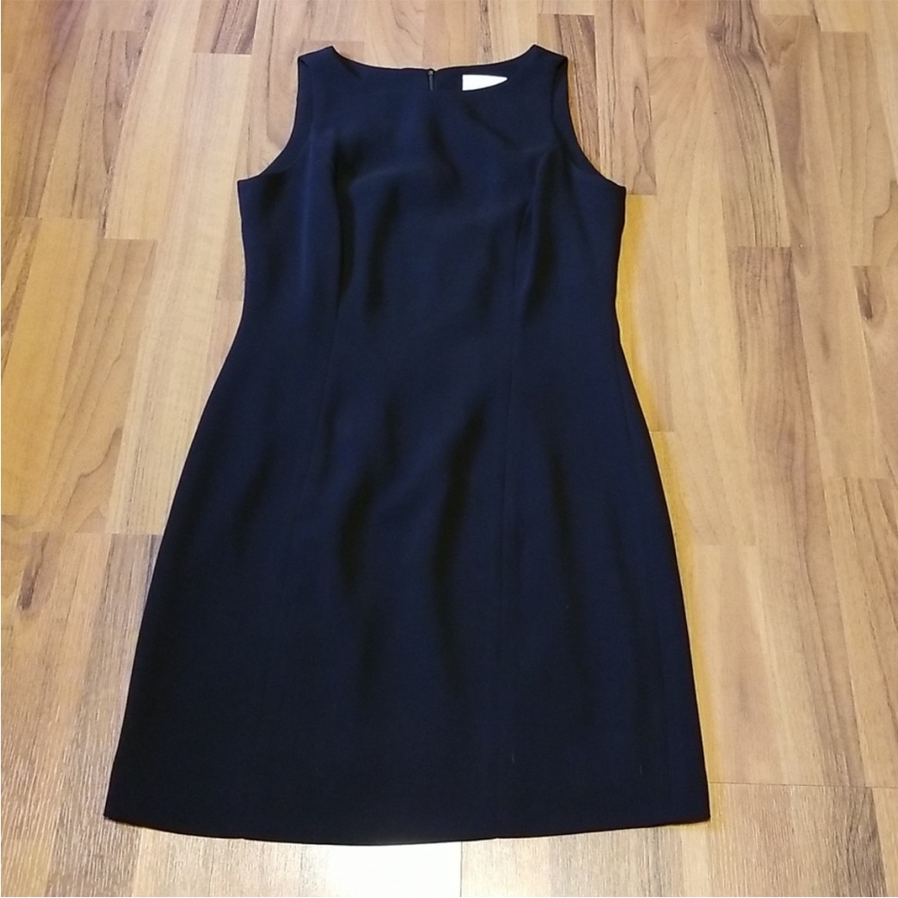 Cache Vintage 90's Classic Simple Black Shift Dress, Size Small